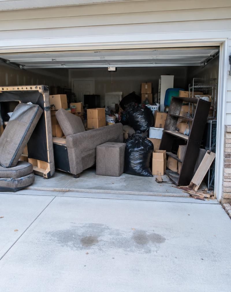 Before a professional garage cleanout